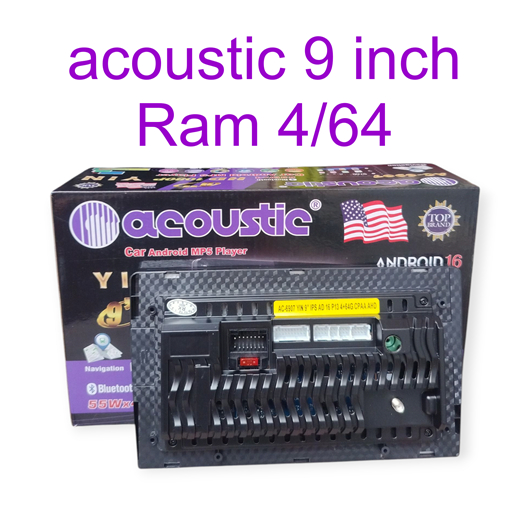 Head Unit Android Acoustic AC-6907 RAM 4+64GB 9Inch Acoustic HEAD UNIT ANDROID ACOUSTIC 9 inci denga