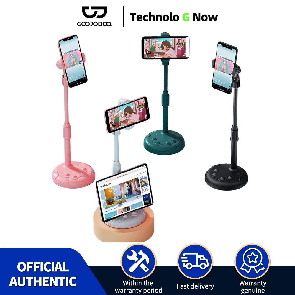 Goojodoq Stand Holder HP Handphone Penyangga Broadcasting Putar 360 Desktop/Bisa diatur ketinggianny