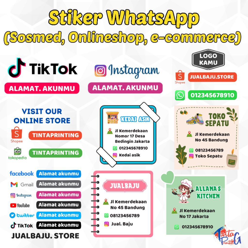 

Stiker WA untuk sosmed, online shop, dan e-commerce