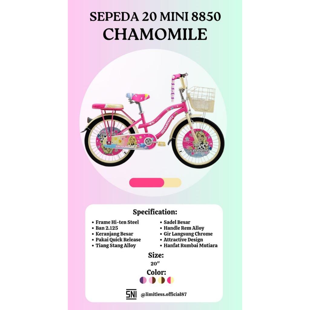 Sepeda Mini Anak 20 Mini Cewek 8850 2008 Chamomile Perempuan Sepeda Murah 20 inc