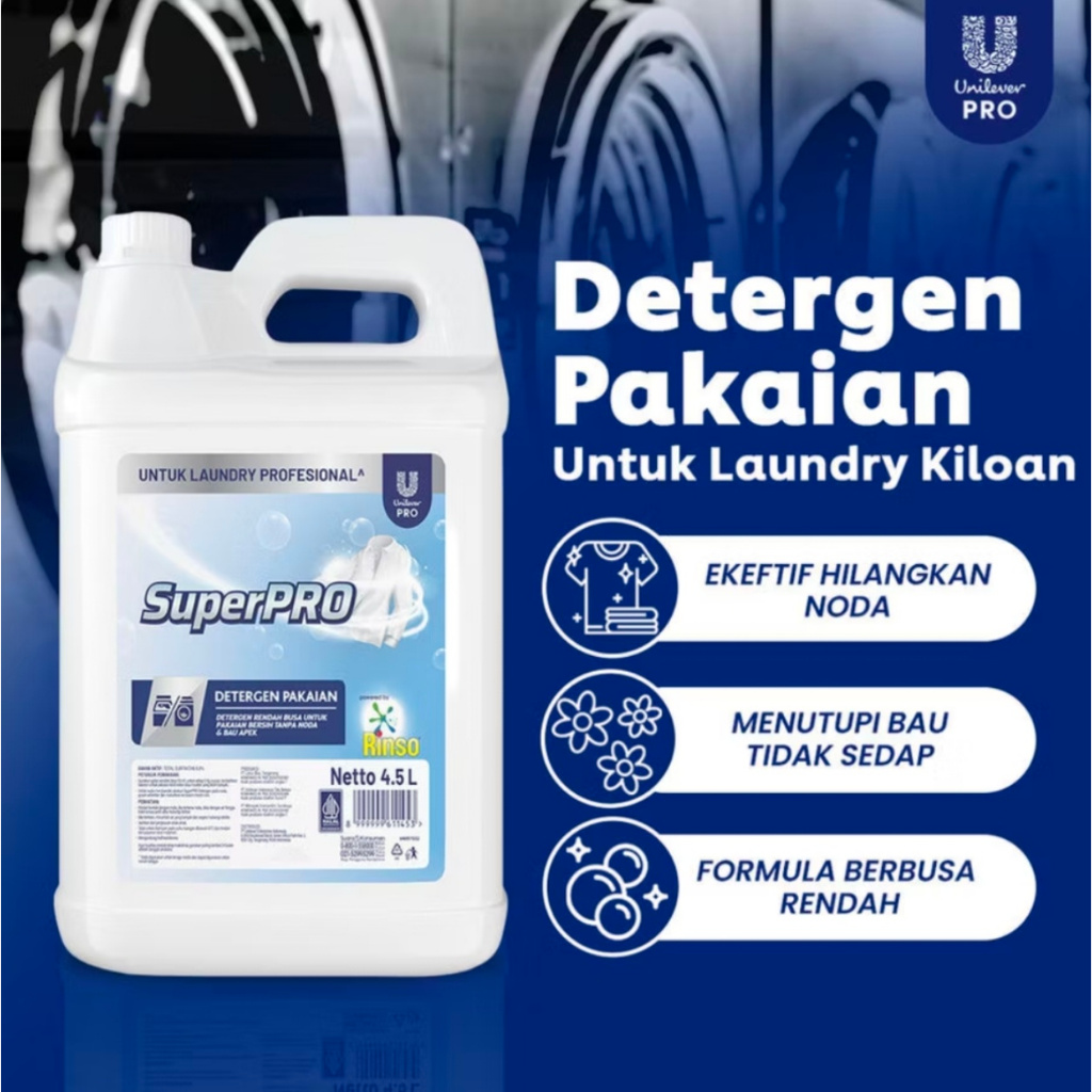 Rinso Superpro Deterjen Matic Cair Jerigen 4500 ml