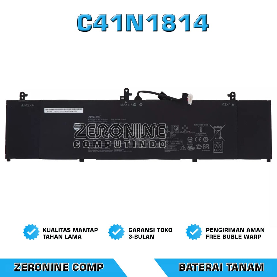 Baterai Asus ZenBook 15 UX533 UX533FD RX533 RX533FD BX533FD C41N1814
