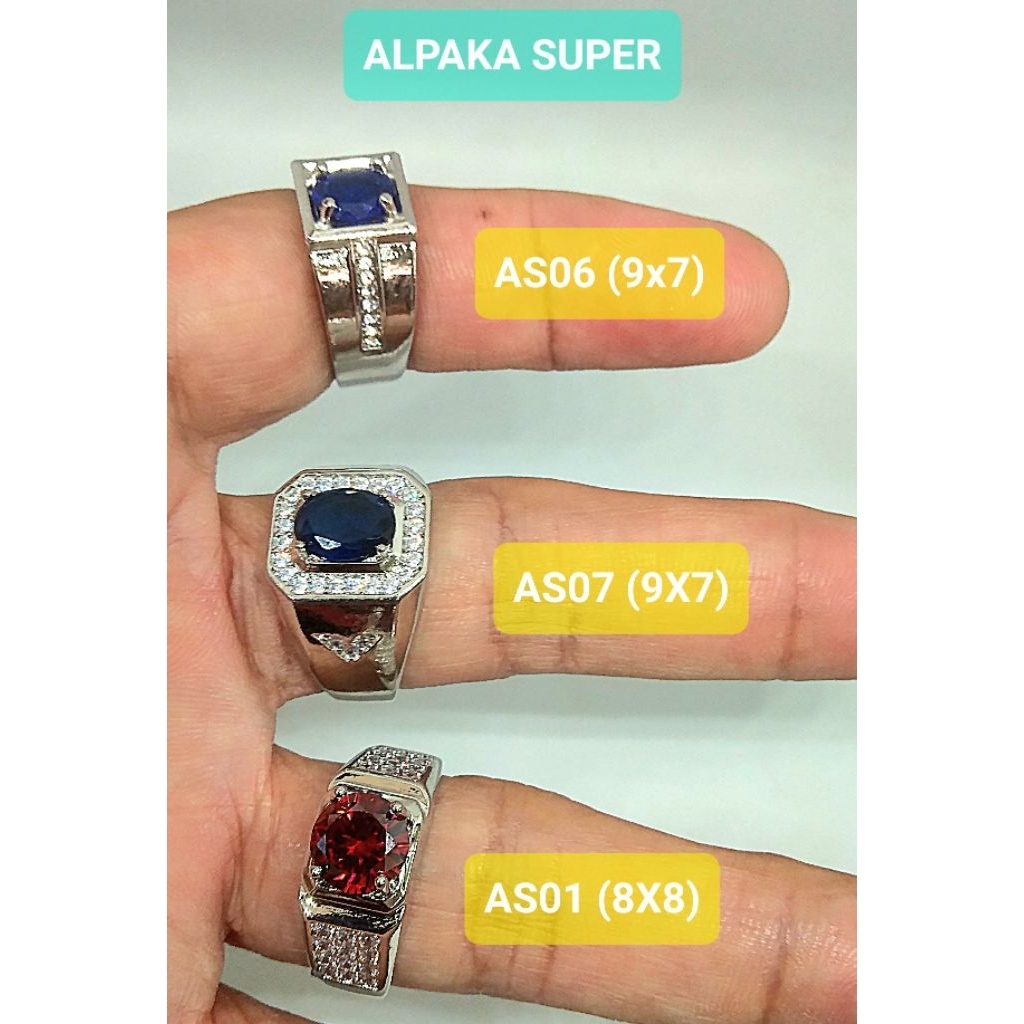 Ring Cincin Emban Alpaka Super Batu Kecil 1