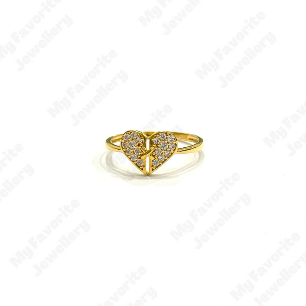 Cincin Love X Uk13 Emas Asli Kadar 875