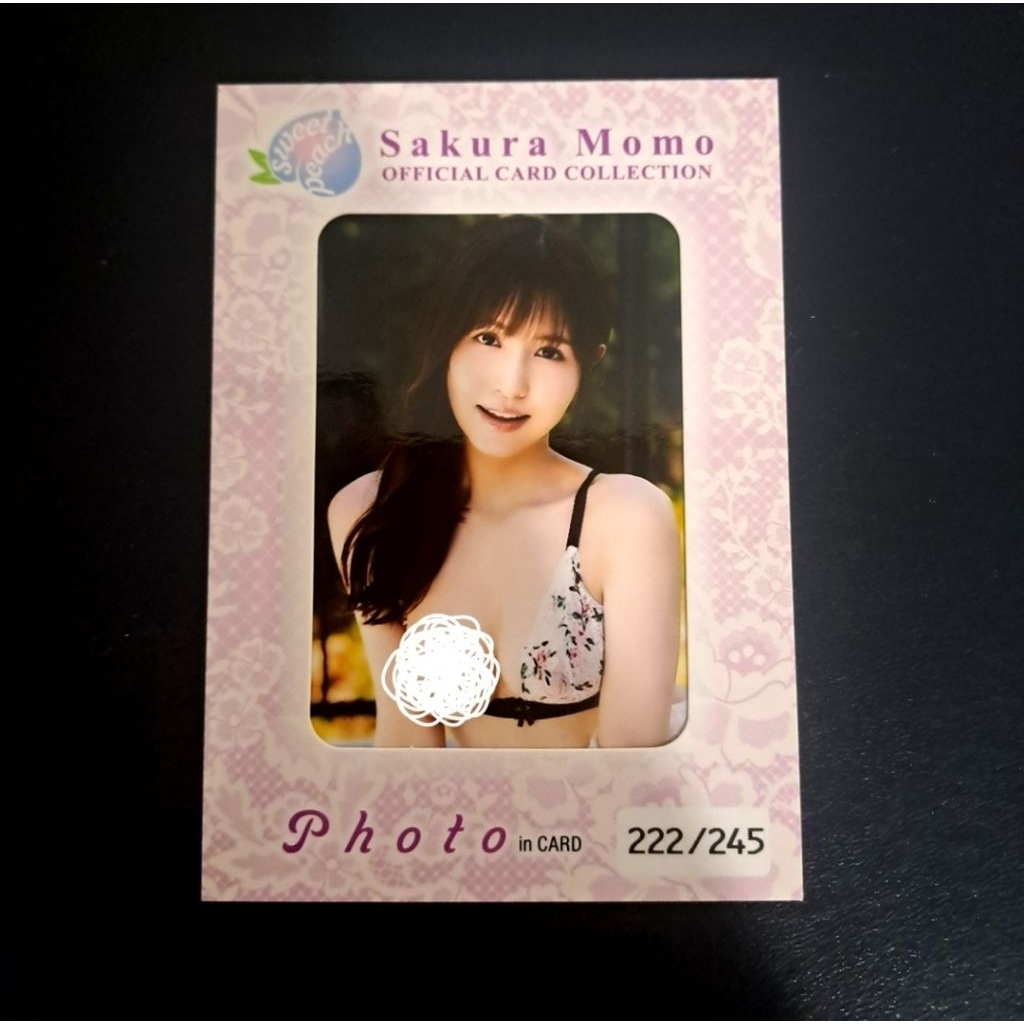 Kartu Jyutoku Photo in Card Momo Sakura (rare)