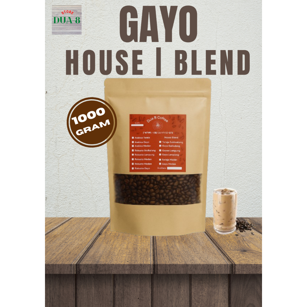 

BIJI KOPI BUBUK GAYO HOUSE BLEND 1000 GRAM - COCOK UNTUK KOPI SUSU ESPRESSO