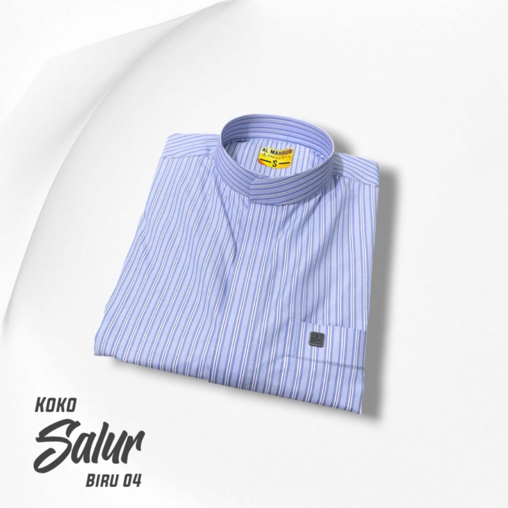 Baju koko Salur Garis -Garis warna Buru , Koko motif kekinian , Baju koko maroko