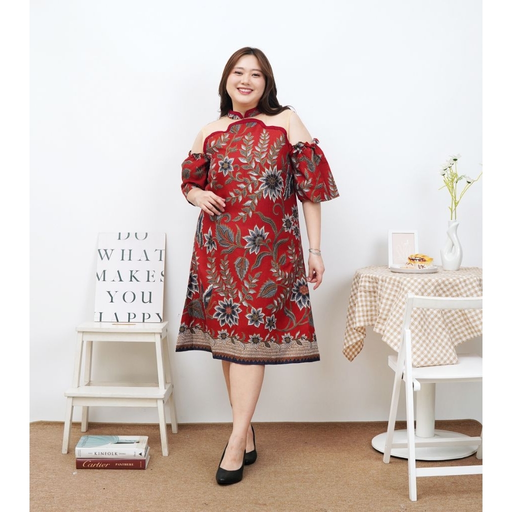 Fu Dress Batik Cheongsam Bigsize