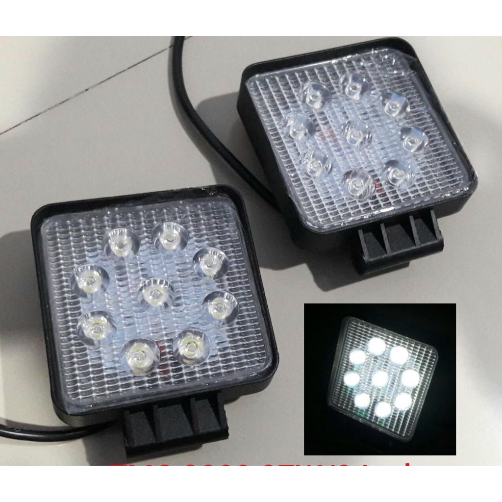 Lampu Sorot Mobil LED Kotak 9 Mata