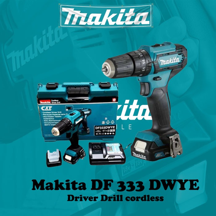 Bor Makita cordless driver drill DF 333 DWYE DF333 bor 12 volt original makita