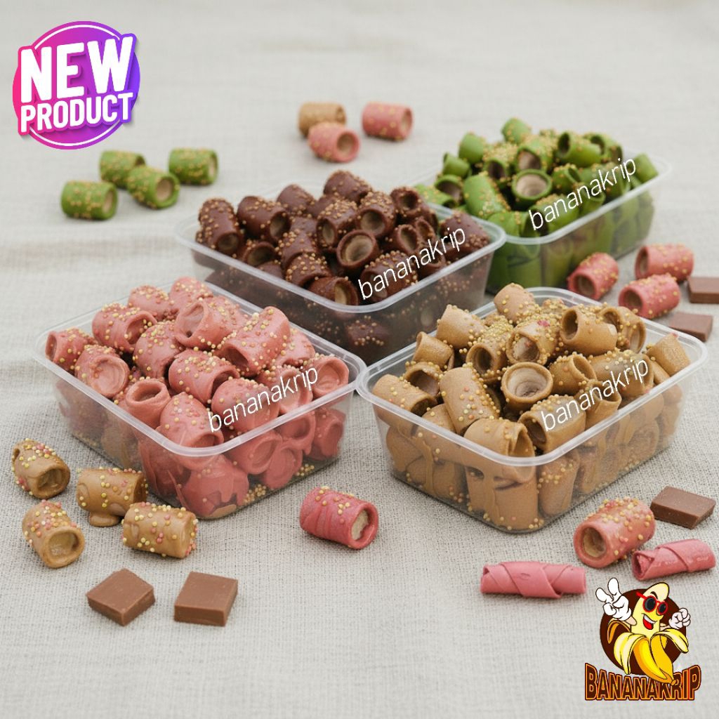 

Paket Bundling 2 Box Keripik Pisang Roll Premium – Snack Kekinian Crunchy Lumer Topping Trimit | Bebas Pilih Rasa Sesuai Selera