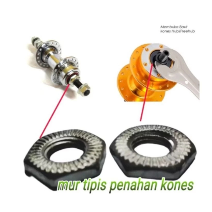 Mur Penahan Cones Kones As Sepeda Roda Belakang Kunci 17