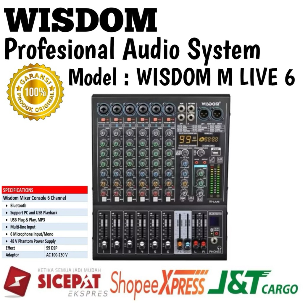 Mixer Wisdom M Live 6 Original Mixer Wisdom 6 Channel
