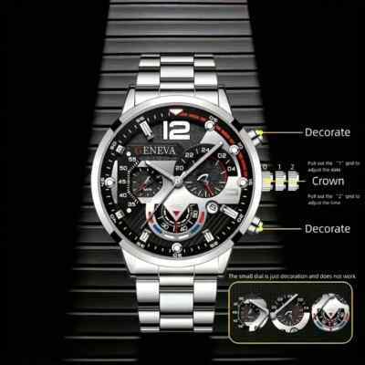 Jam Tangan Pria Geneva Stainless