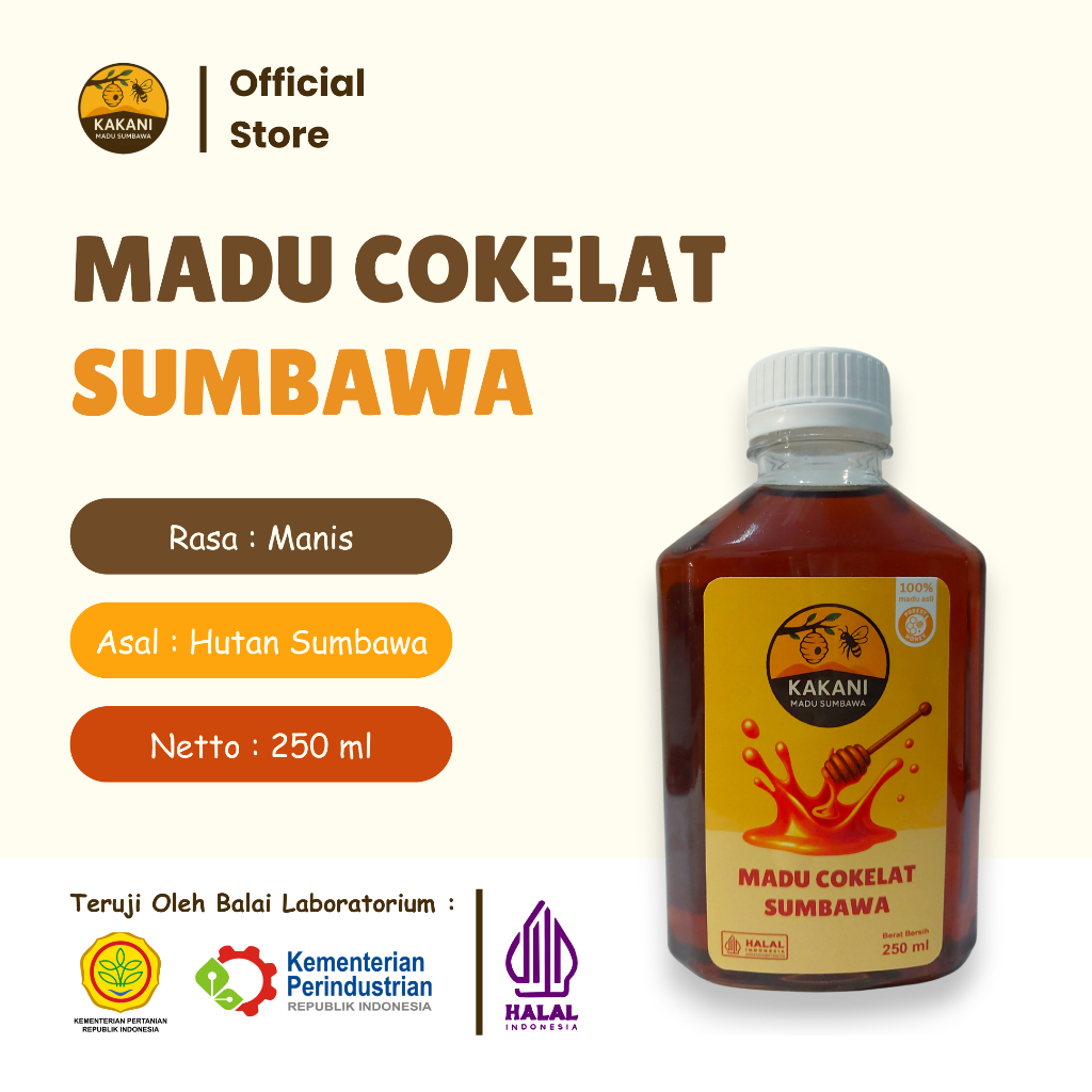 

Madu Coklat Sumbawa Asli 250 ml - Kakani - 100% Madu Sumbawa Murni [1 Pcs]