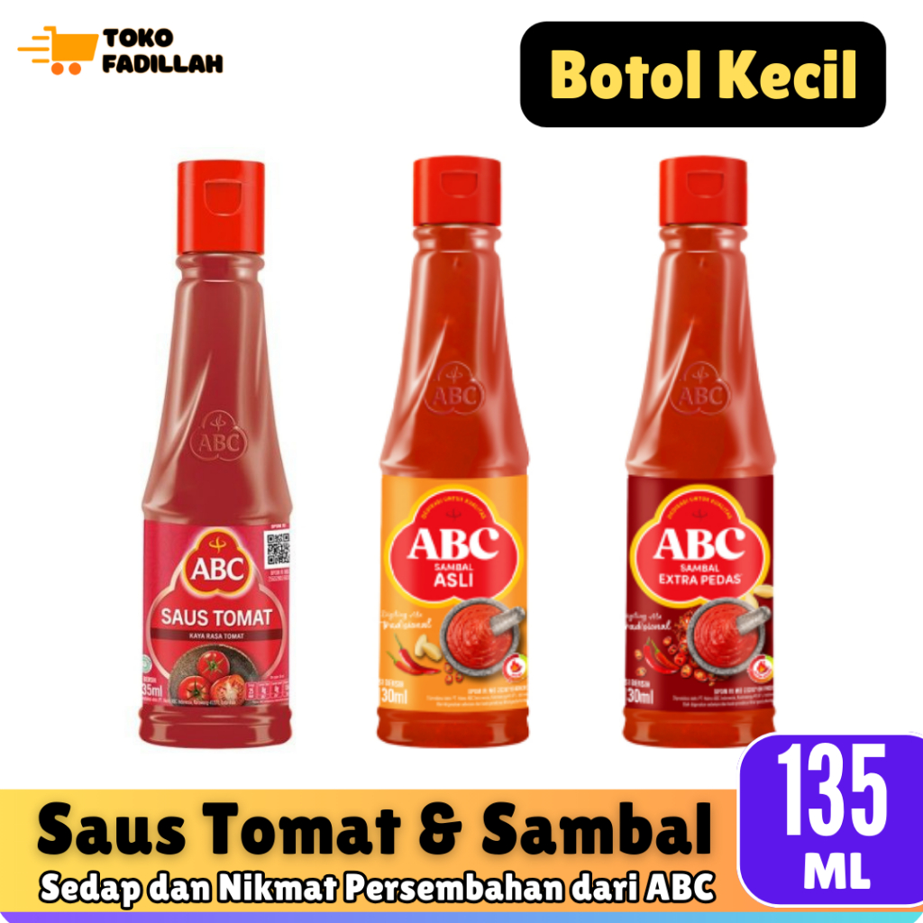 

ABC Saus Tomat & Sambal 135 / 130 ml - Botol Kecil