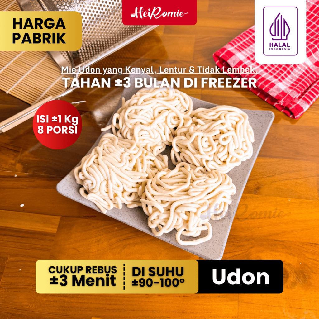 

Heiromie - Mie Udon mentah Halal 1 Kg Isi 8 Porsi