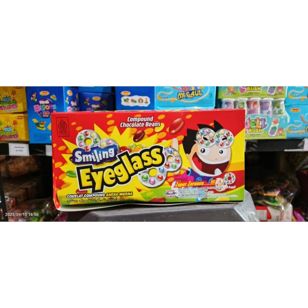 

smiling eyeglas isi 40 pcs/coklat kasamata