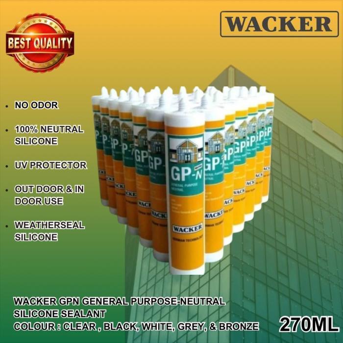 Wacker Sealant GP-Neutral 270ml / Silikon / Lem Kaca