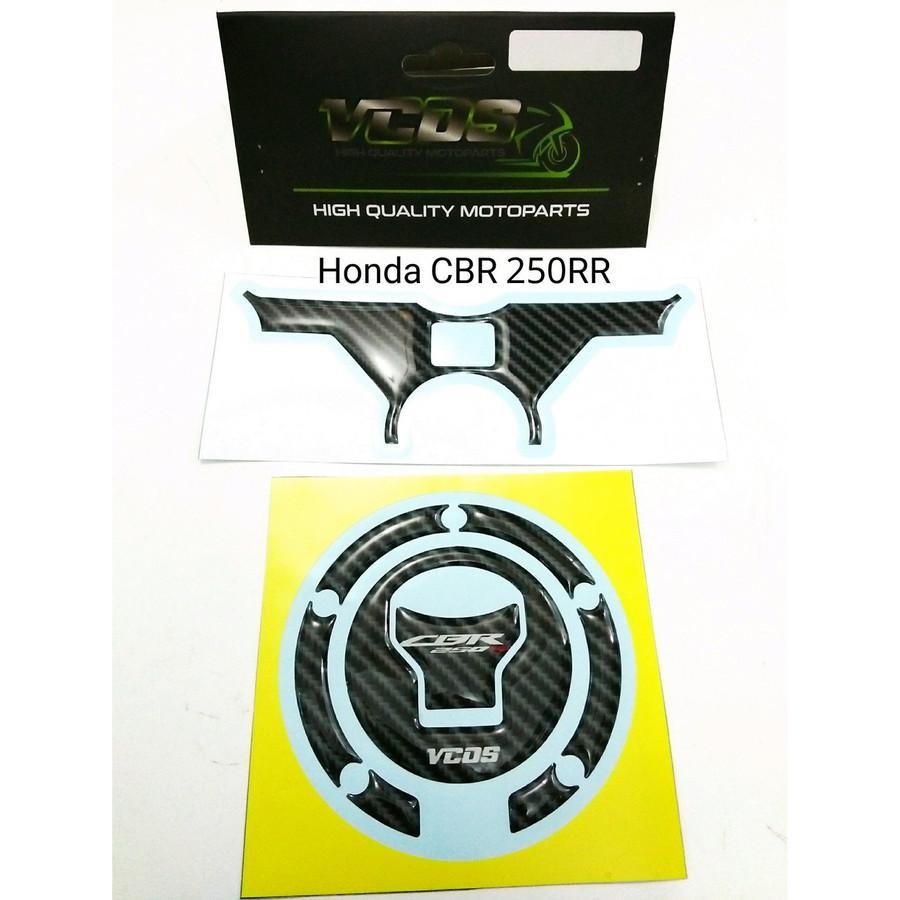 Tankpad stiker VCOS Cbr 250rr carbon tangki dan segitiga stang cbr250r