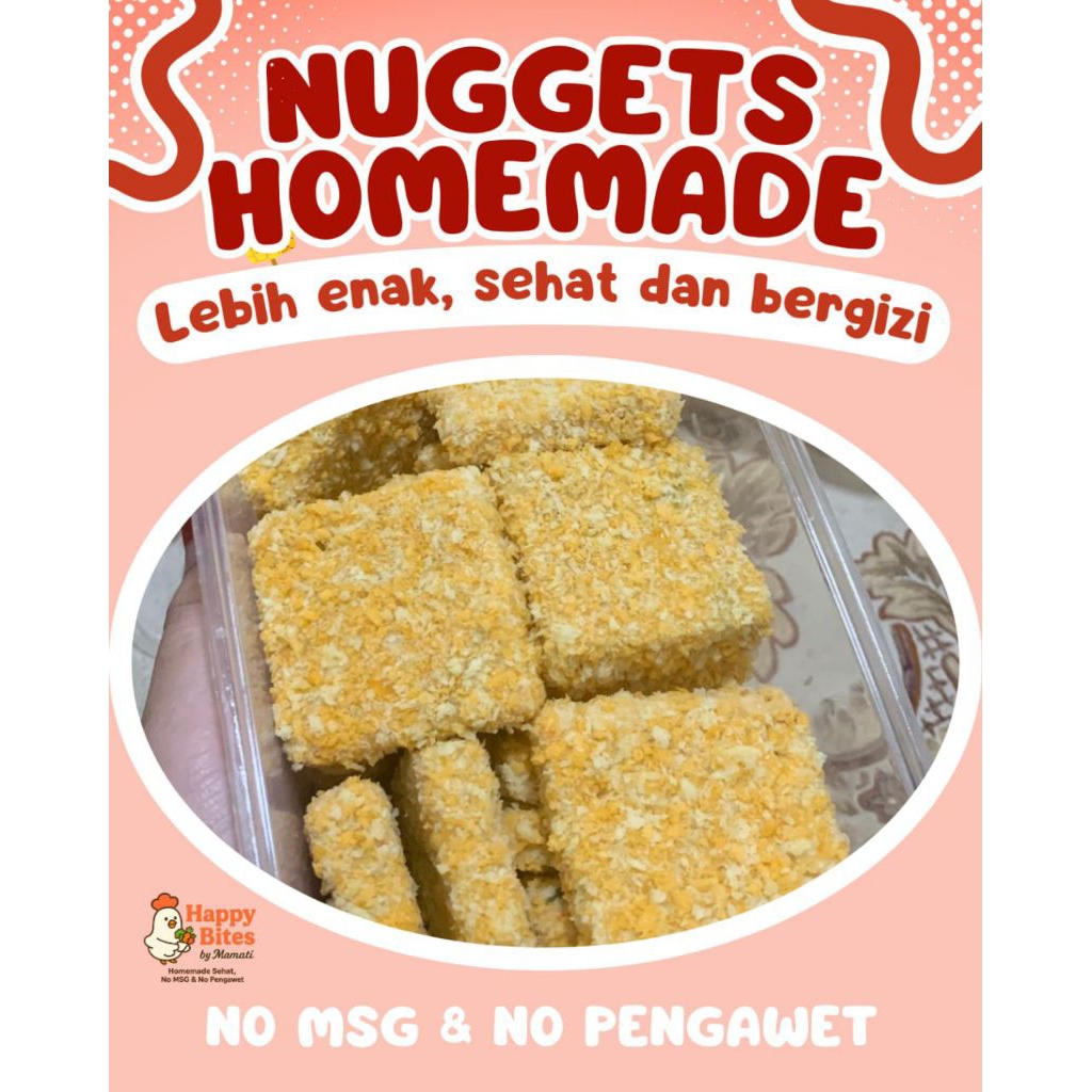 Nugget Ayam Sayur Homemade Sehat untuk Anak – Frozen Food Tanpa MSG & Pengawet 500gr