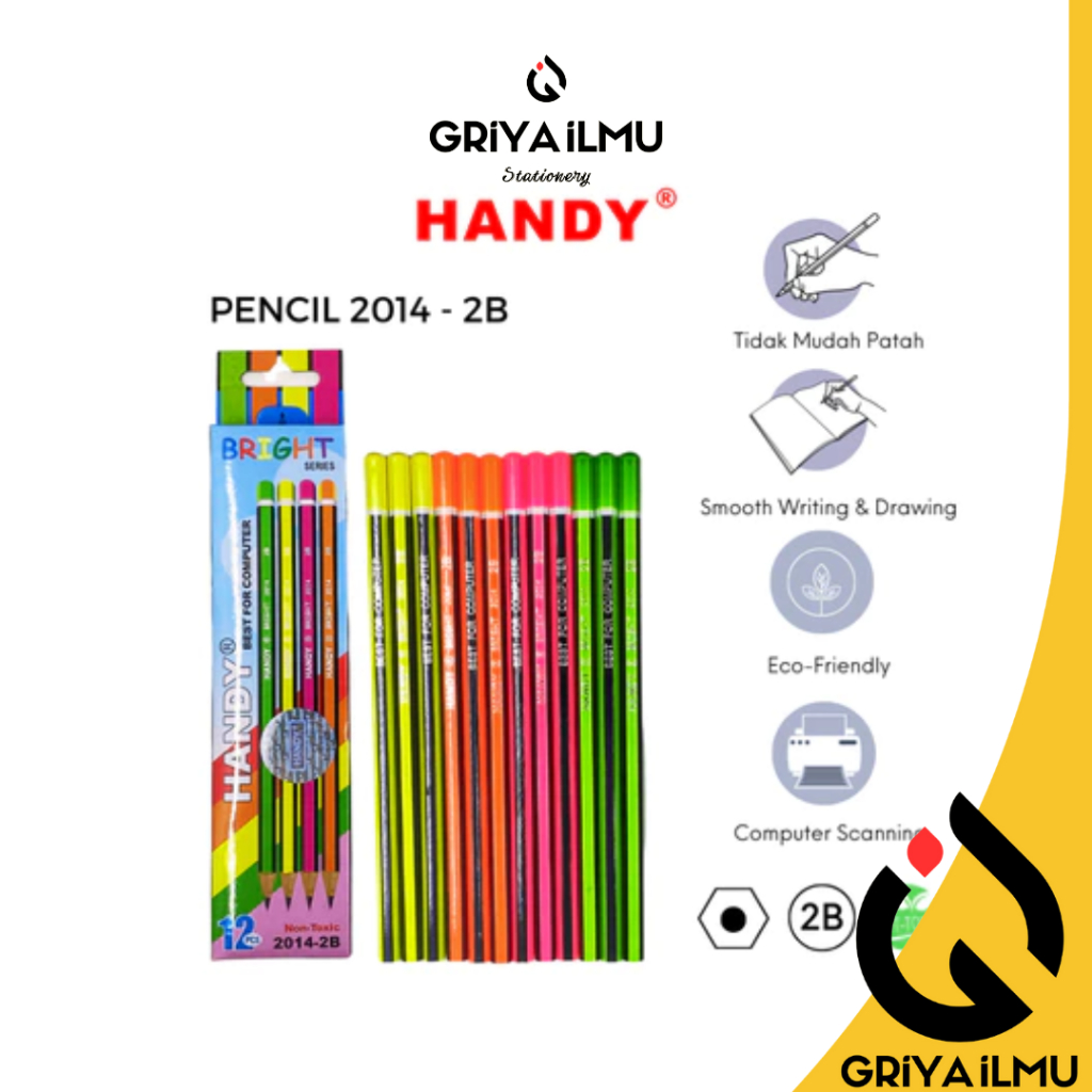 

1PACK| Pensil HANDY Bright Series 2014 2B (023096)