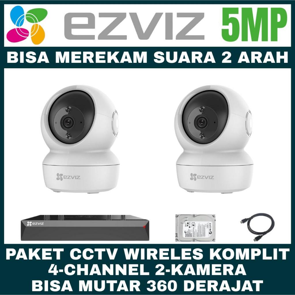 Paket CCTV EZVIZ 5MP 4 Channel 2 Kamera Wireless