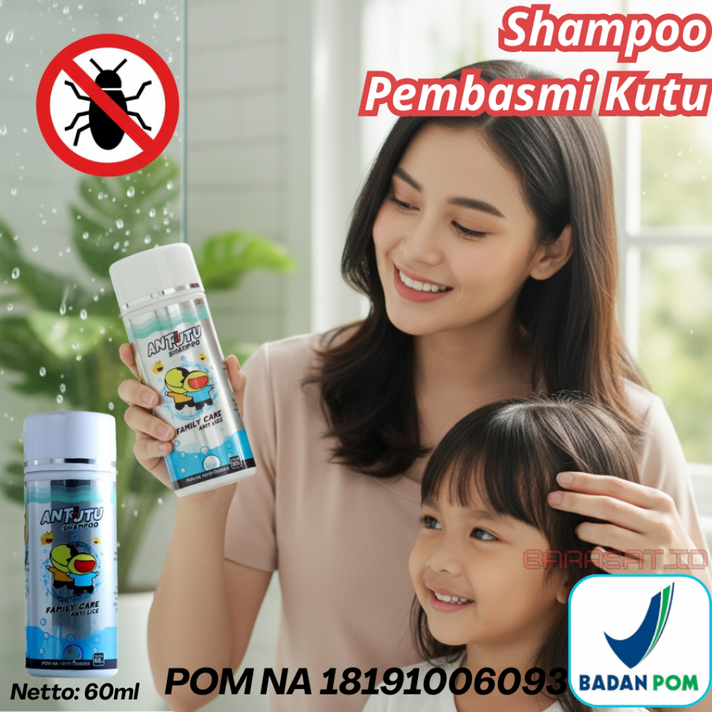 Sampo Penghilang kutu rambut untuk anak basmi telur kutu penyebab gatal kepala