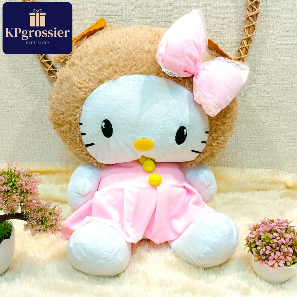Boneka Hello Kitty Sanrio Lucu Jumbo Besar Kostum Bulu 70cm
