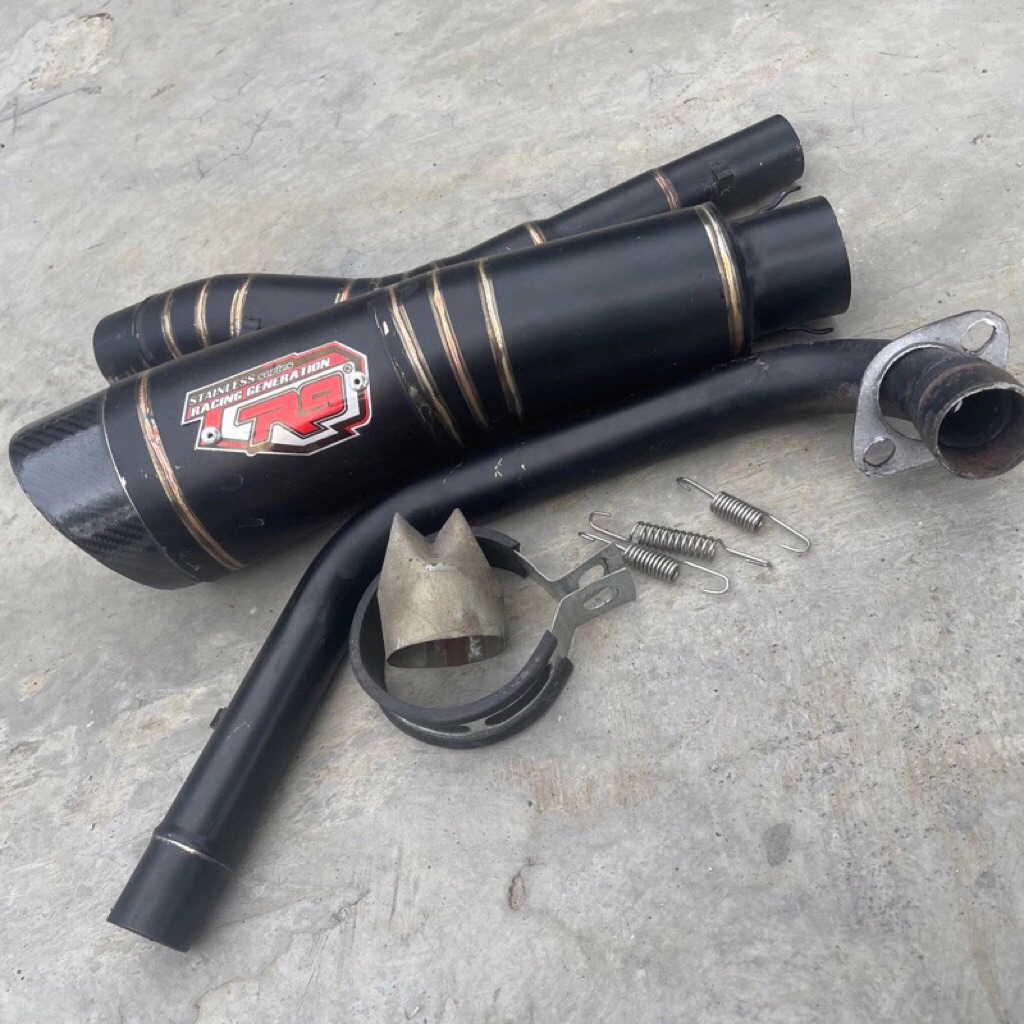 KNALPOT RACING R9 Suzuki Satria FU Injeksi 2016 - 2023 PNP suara ngebass tinggal pasang