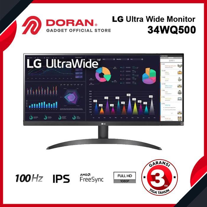LG MONITOR 34 Inch 34WQ500-B UltraWide WFHD IPS Display HDR10 sRGB 99% 100Hz