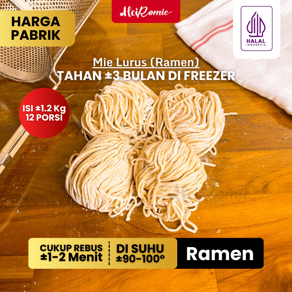 Heiromie - Mie Lurus Ramen Mentah Halal 12 Porsi