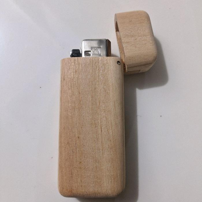 (TERMURAH) Cover sarung Korek Api Gas bahan Kayu Unik Keren bahan kayu mahoni