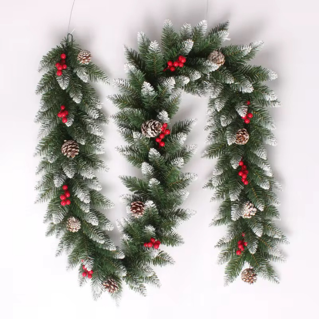 Garland Natal 2m Dengan Aksesoris Garland Mewah / Garland Natal Premium