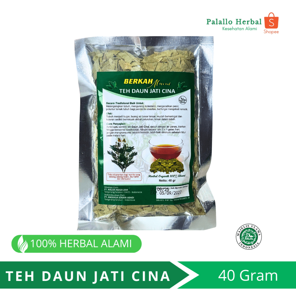 

Teh Daun Jati Cina Berkah Alami 40gram Teh Pelangsing Alami untuk Turunkan Berat Badan