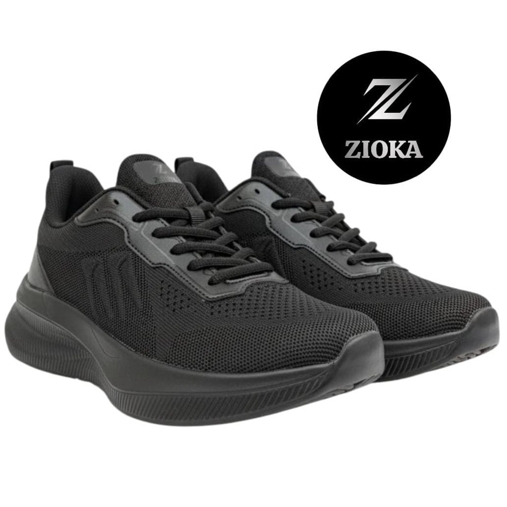 Sepatu Zioka Lite Sepatu Full Hitam Sepatu Kerja Full Hitam