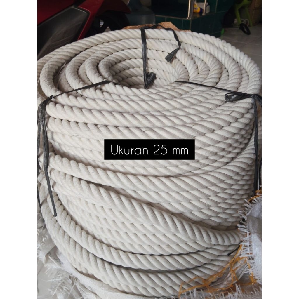 

Tali Tambang Kuralon atau Tali Katun Ukuran 25 mm (Harga per meter)