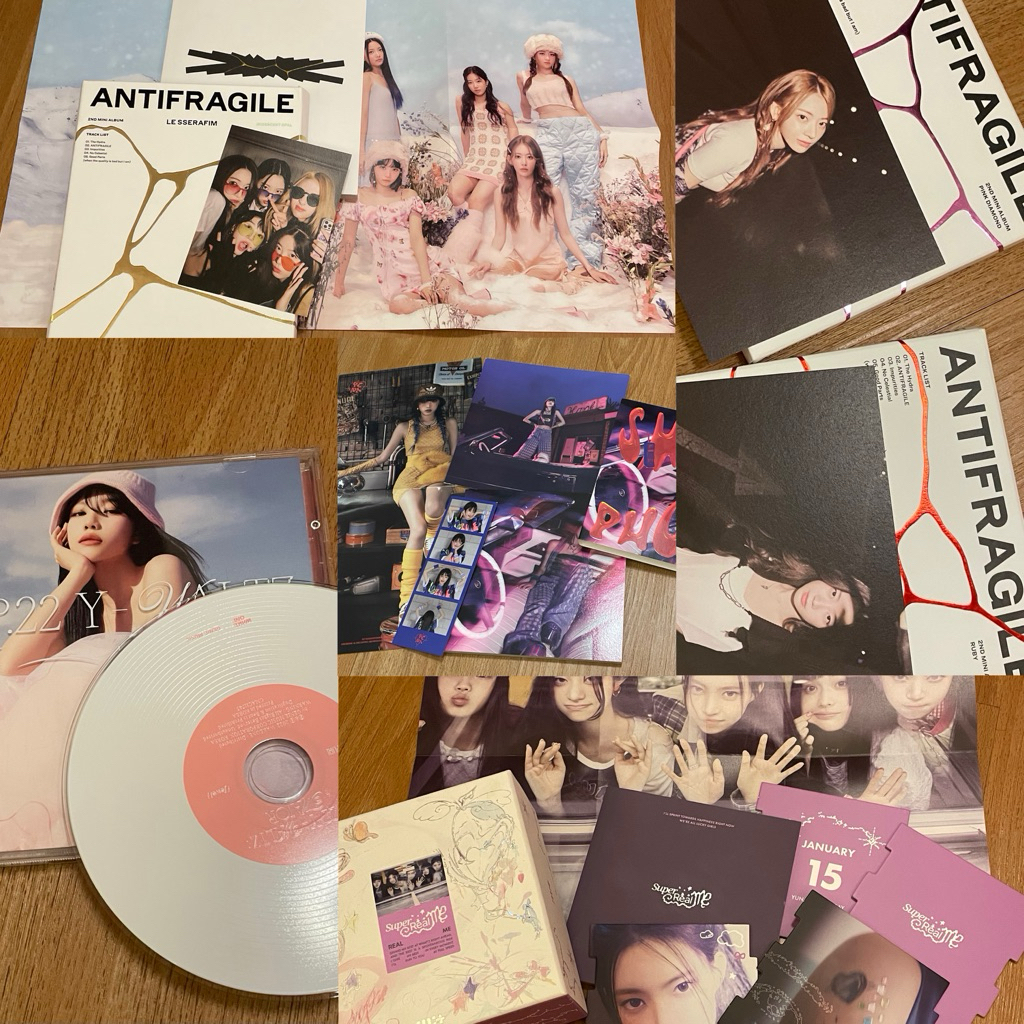 ALBUM ONLY KPOP ILLIT SUPER REAL ME JOYURI YENA SMARTPHONE LE SSERAFIM ANTIFRAGILE COMPACT