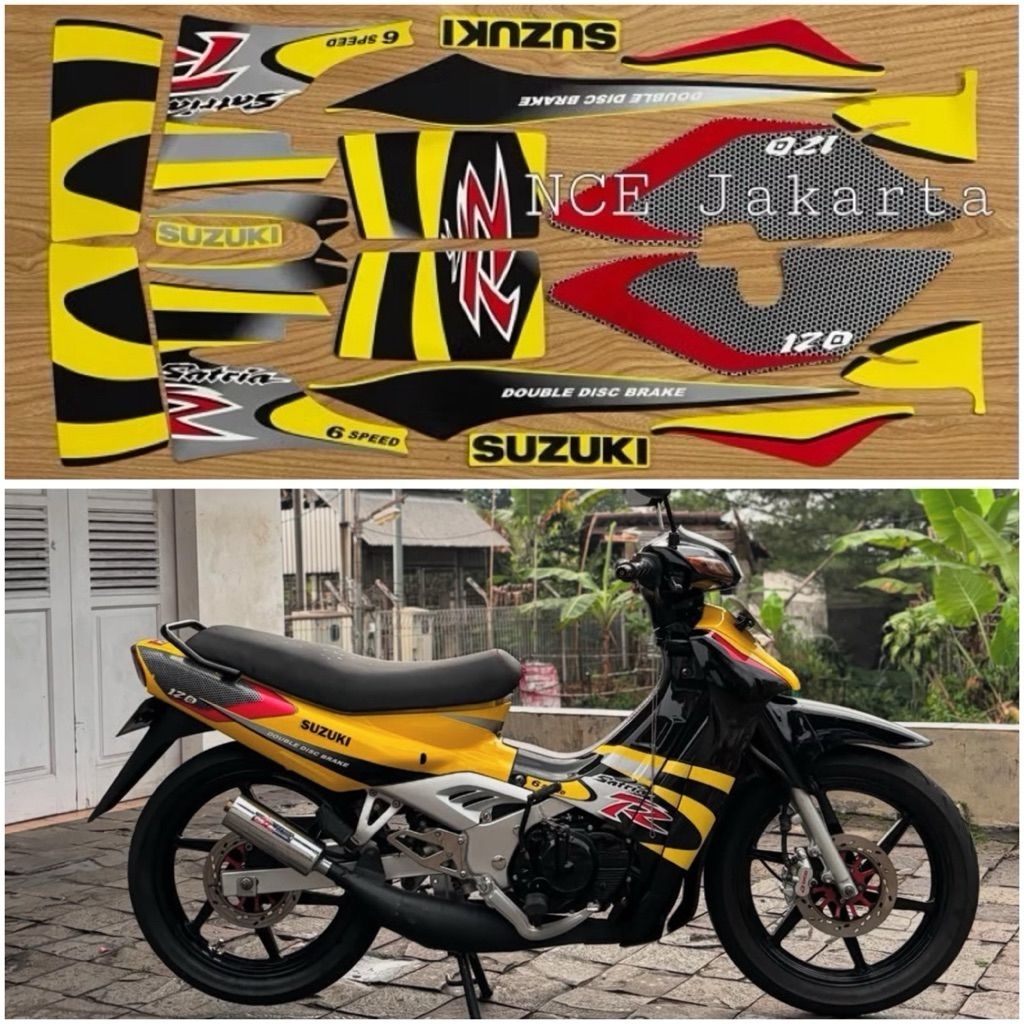 Striping Satria 2 Tak Lumba Hitam Kuning