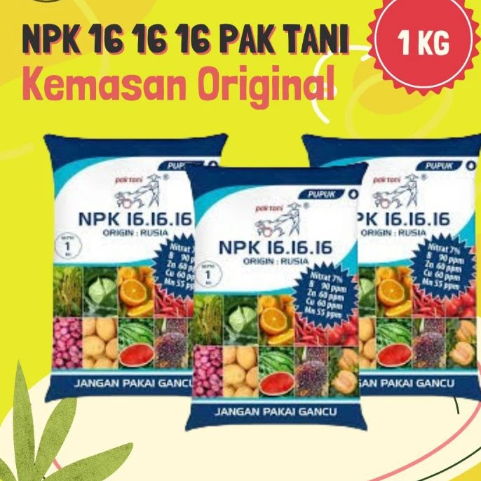 NPK 161616 PAK TANI | NPK PAK TANI 161616 | NPK PAK TANI 161616 ORIGINAL | NPK PAK TANI 1 KG