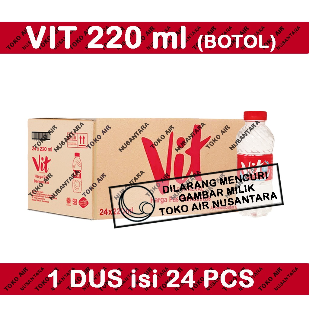 Vit 220 ml Botol Mini - Air Mineral