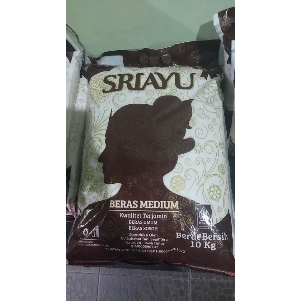 beras medium berkwalitas sri ayu 10kg & 25kg