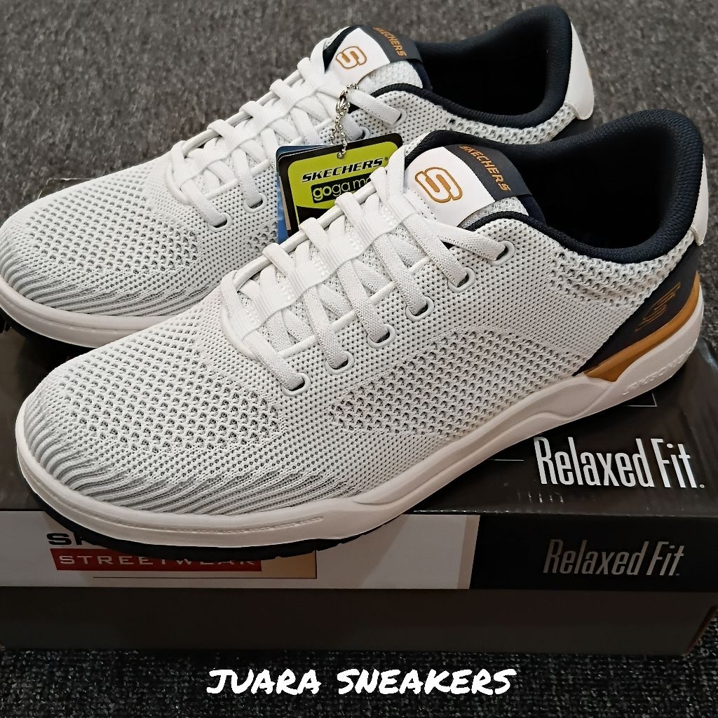 Sepatu Running Pria Skechers Corliss White Original BNIB