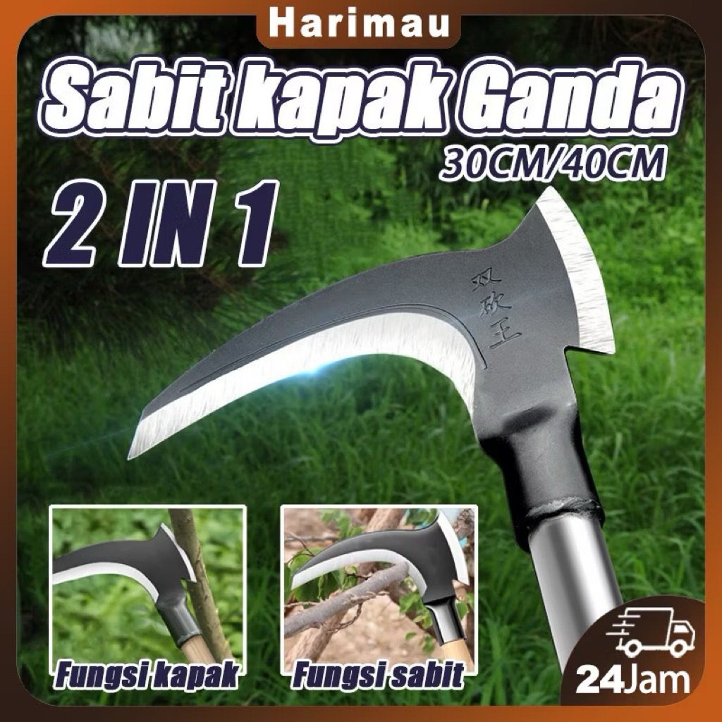 Alat Pemotong Ranting Pohon/Sabit Kapak Serba Guna/Aksesoris Perkebunan/Alat Panen Padi Potong Rumpu