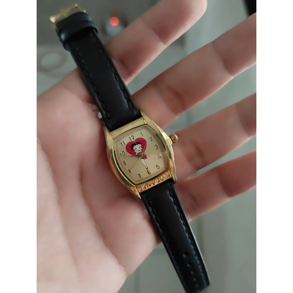 jam tangan Betty boop vintage watch leather strap