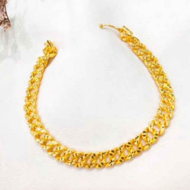 Gelang emas asli kadar 700 model love cristal