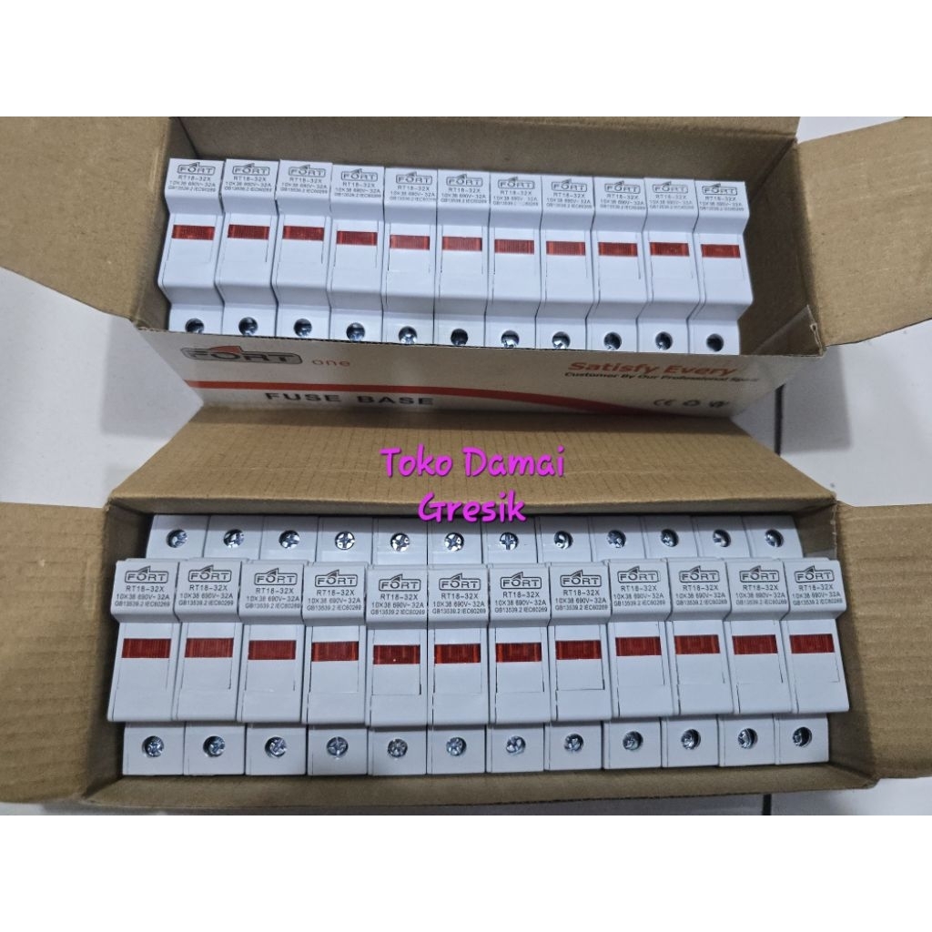 Fort Fuse Catrige RT 18-32 model MCB din Rail mounting Fuse Holder With lamp