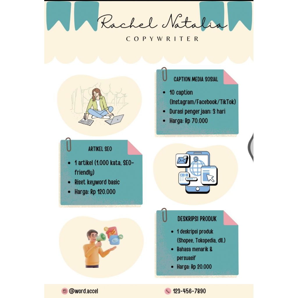 Copywriting | Naskah Materi Konten | Jasa Pembuatan Copy Writing Content Profesional Branding