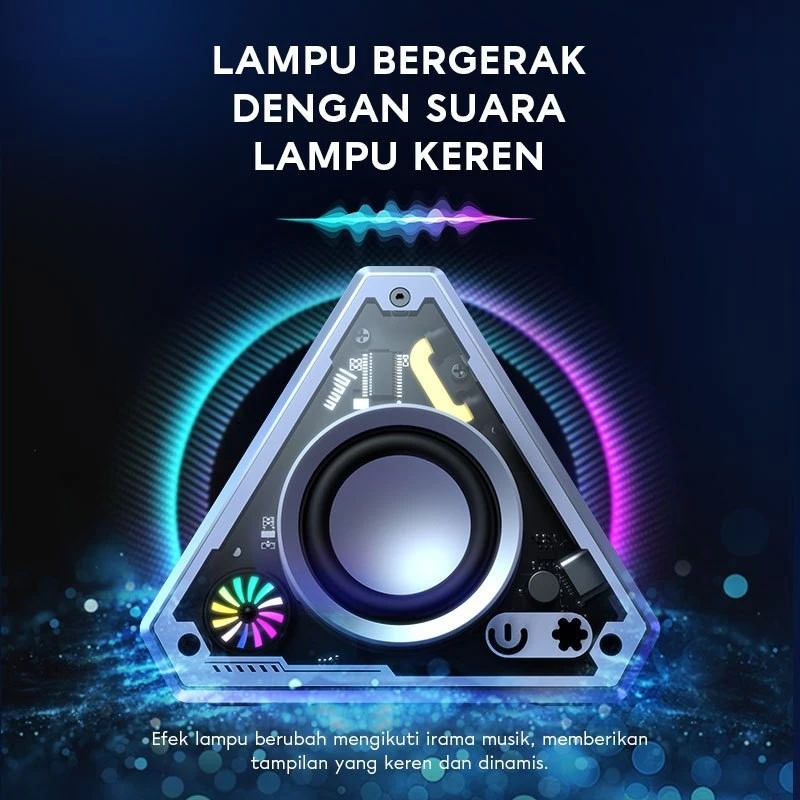 BestPromo Speaker Bluetooth 5.3 Portable Mini Rumah Mesin Musik Subwoofer Rgb Led Light Speakers Tws