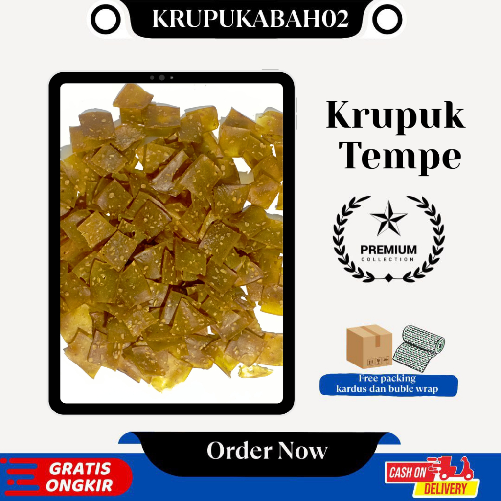 Krupuk Mentah Tempe 500gr Seblak Mentah Goreng Jemur